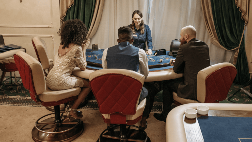 Gamblers playing poker