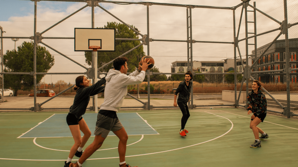 Playing Basketball