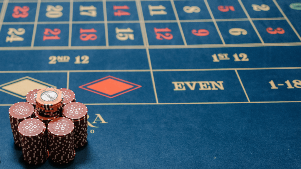 Roulette Table and casino Chips