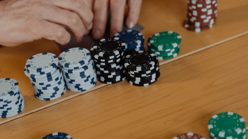 Casino chips on the table